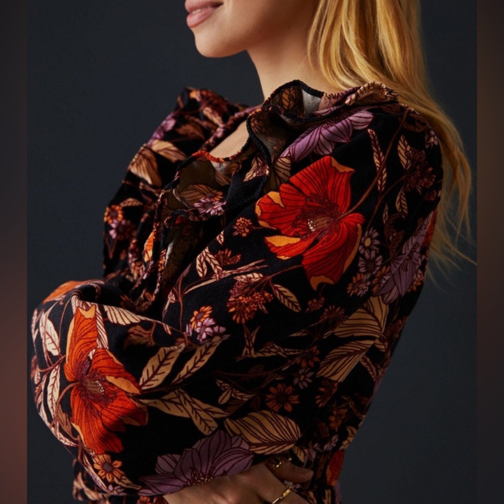 Anthropologie Pilcro Tiered Corduroy Dress - Picture 6 of 10